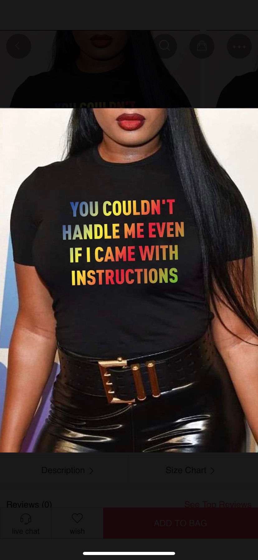 You Couldn’tHandle Me T shirt