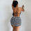 Thumbnail: Zebra Stripped Backless Mini Dress