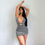 Thumbnail: Zebra Stripped Backless Mini Dress