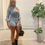 Thumbnail: Lite Denim Long Sleeve Romper