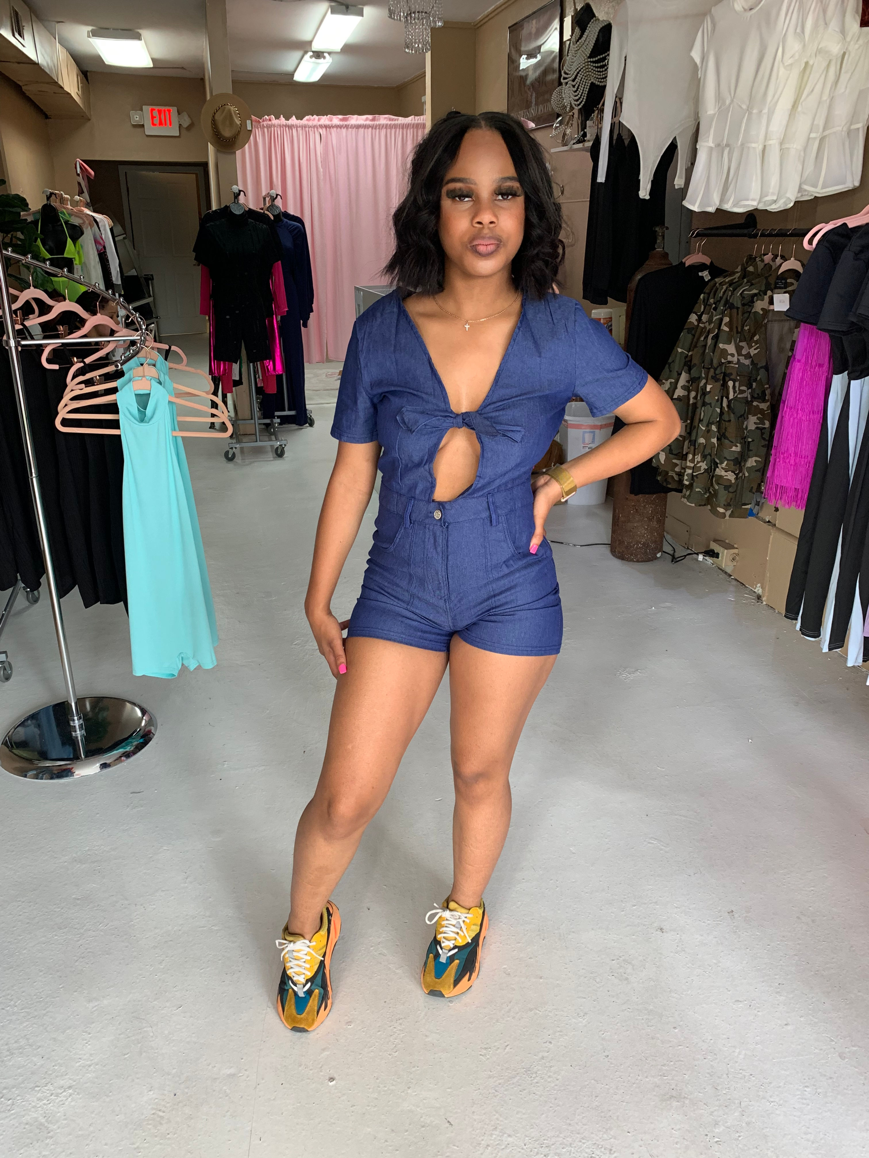 Tie In The Front Romper