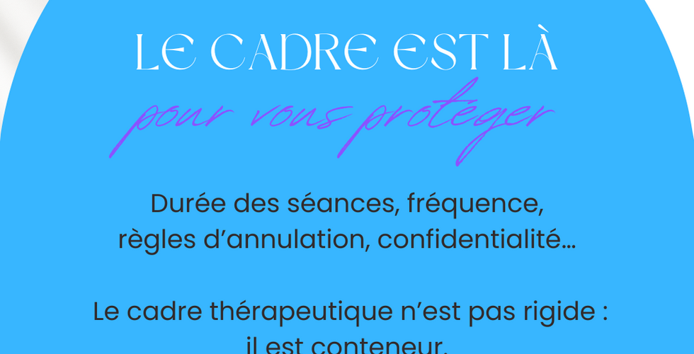 Le cadre est là pour vous protéger Cléo Séron