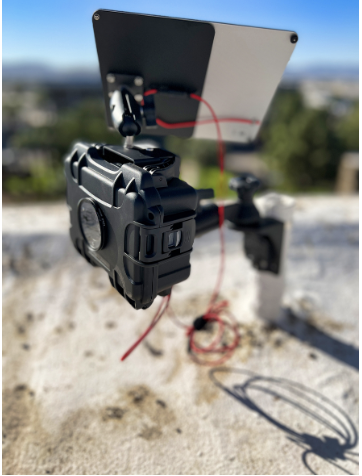solar panel, cell phone modem