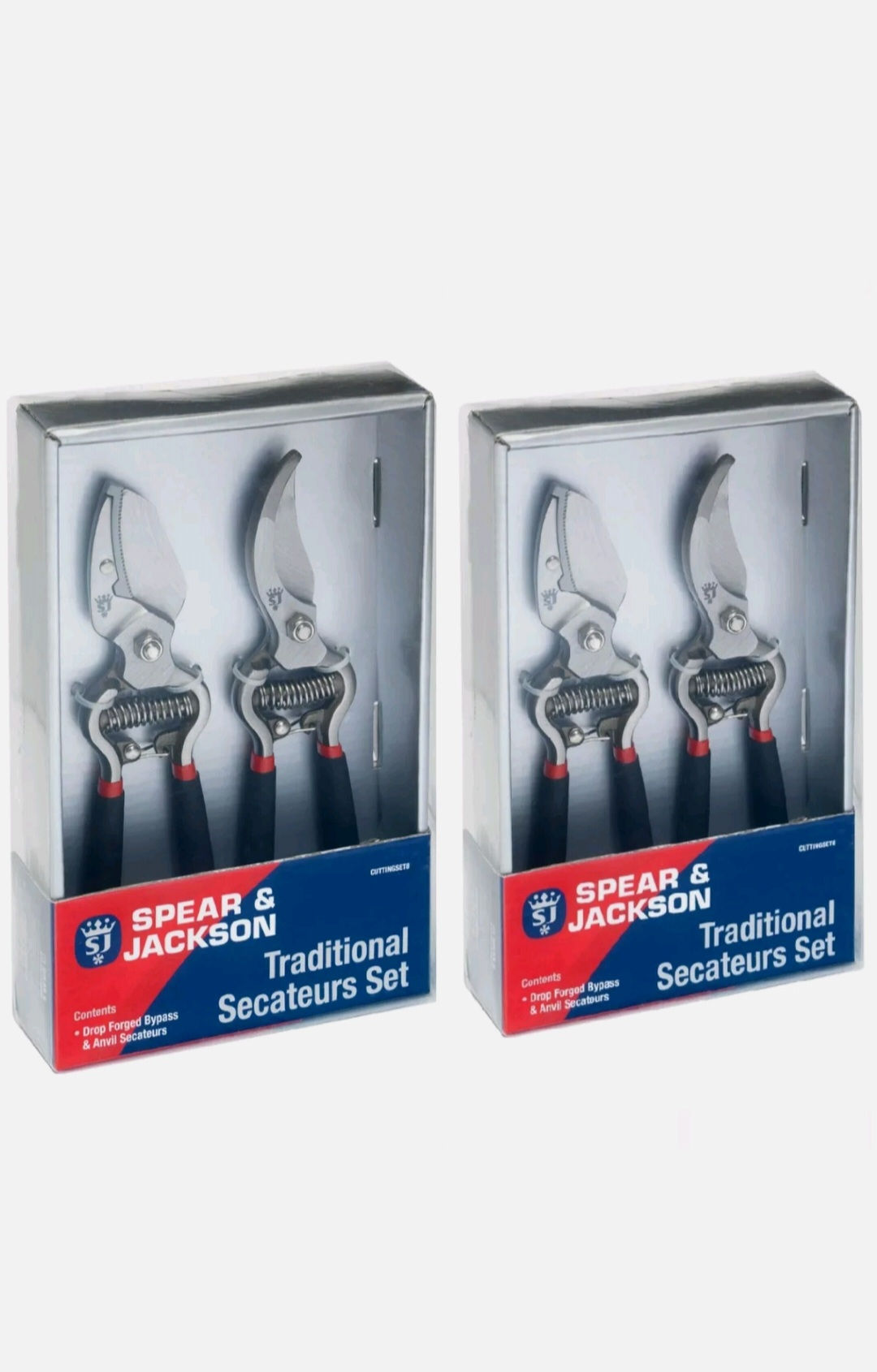 SPEAR&JACKSON TRADITIONAL BYPASS AND ANVIL SECATEURS SET 2 BOXES