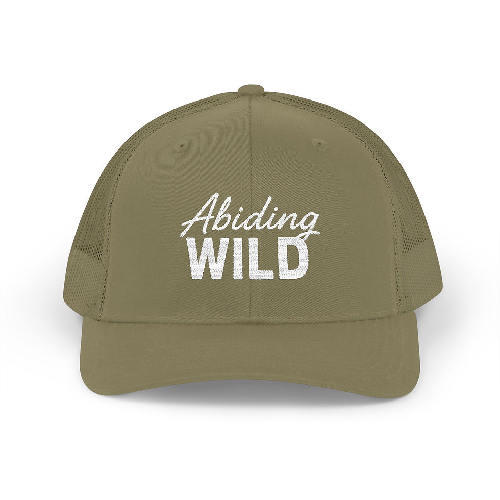 Thumbnail: Embroidered Trucker Cap — "Abiding Wild" Mesh Snapback Hat