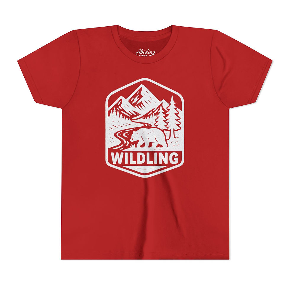 Thumbnail: Youth Tee - Badge Wildling Forest Bear