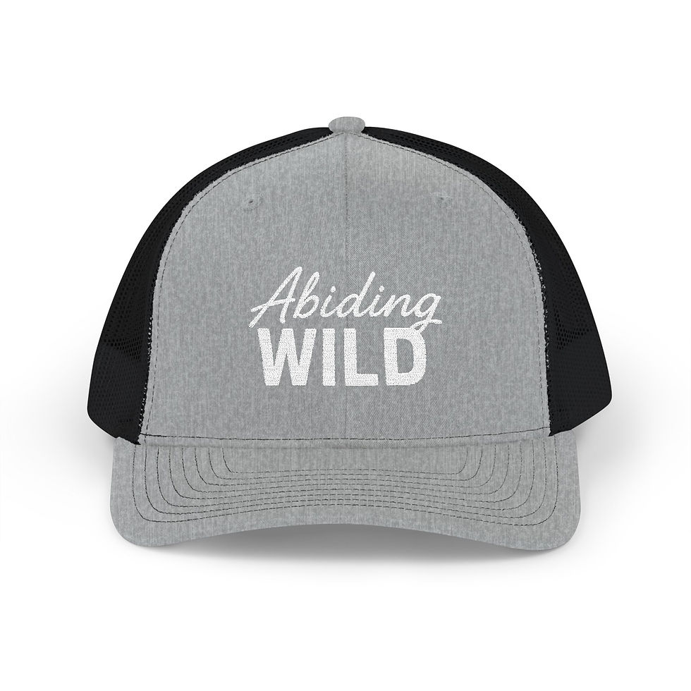 Thumbnail: Embroidered Trucker Cap — "Abiding Wild" Mesh Snapback Hat