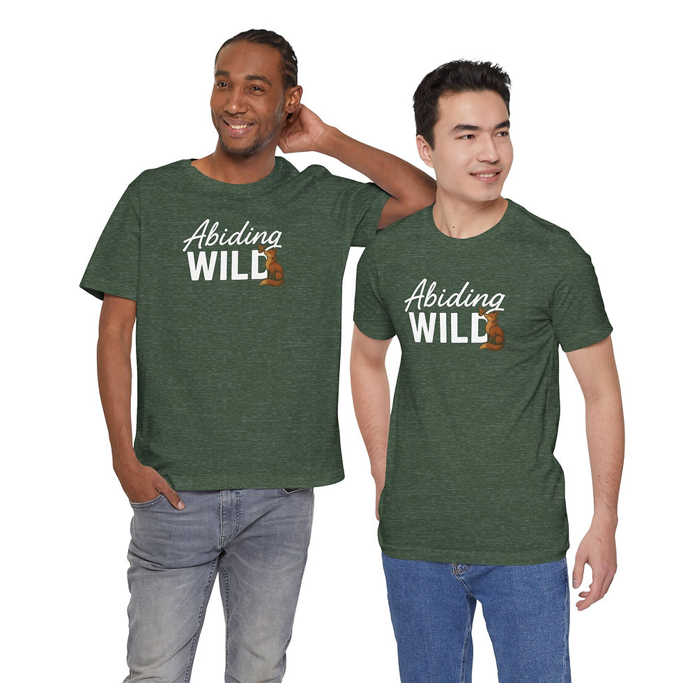 Thumbnail: Abiding Wild Tee — Inspirational Faith & Adventure T‑Shirt with Fox Graphic