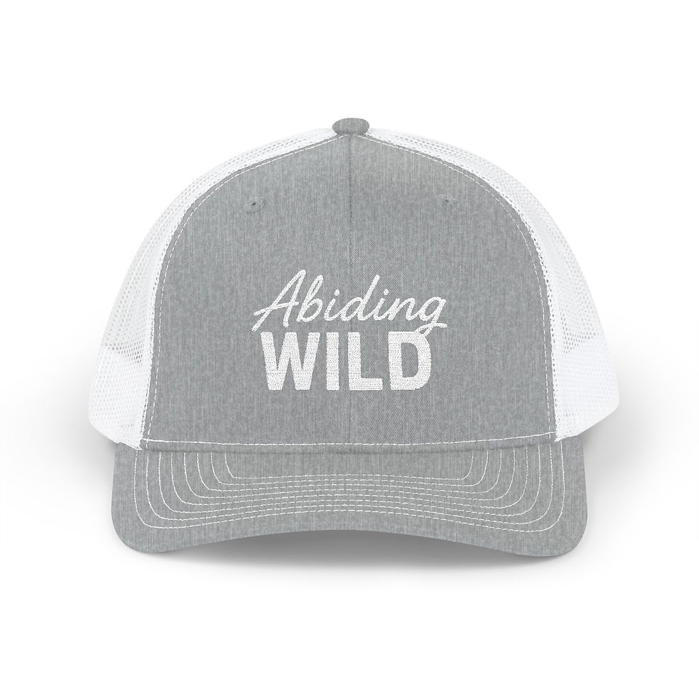 Thumbnail: Embroidered Trucker Cap — "Abiding Wild" Mesh Snapback Hat