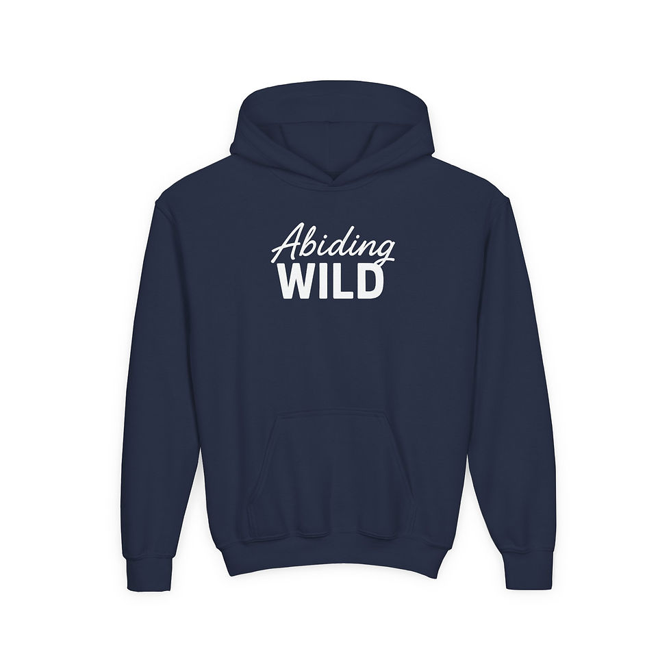Thumbnail: Wildling Youth Hoodie — "Abiding Wild" Graphic Sweatshirt