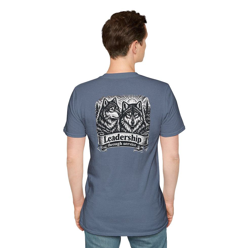 Thumbnail: Alpha Wolves T-Shirt — 'Leadership Through Service' Graphic Tee