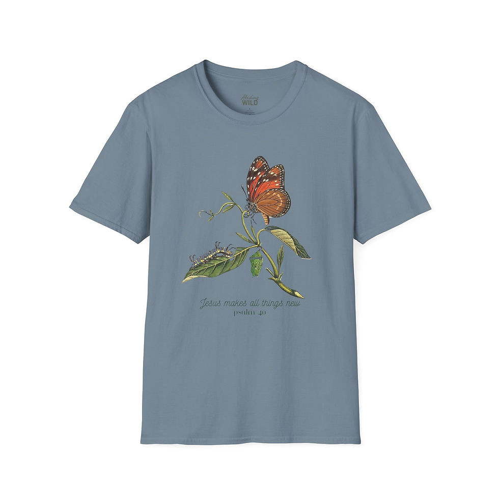 Thumbnail: Mom Life - Butterfly Floral "All Things New" Psalm 40 Graphic Tee