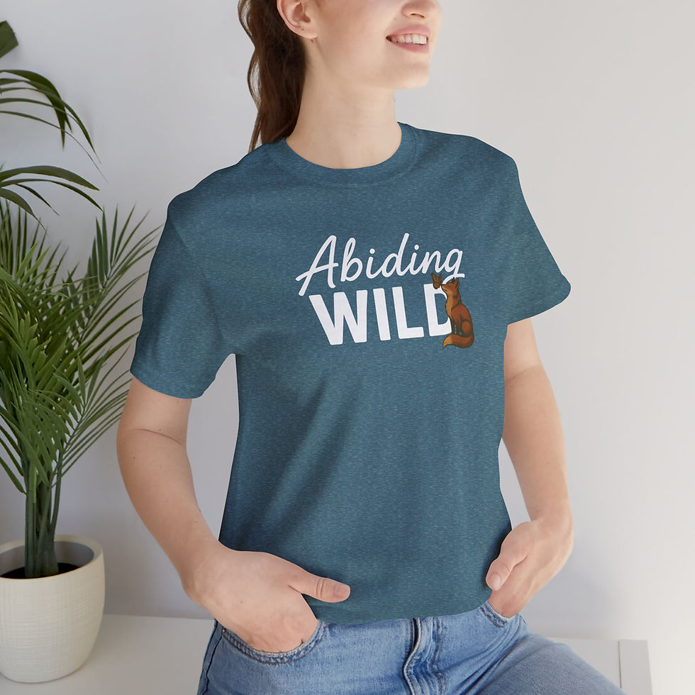 Thumbnail: Abiding Wild Tee — Inspirational Faith & Adventure T‑Shirt with Fox Graphic