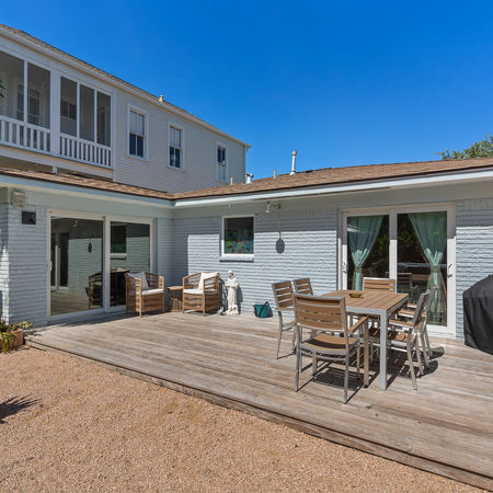 back patio with sitting area