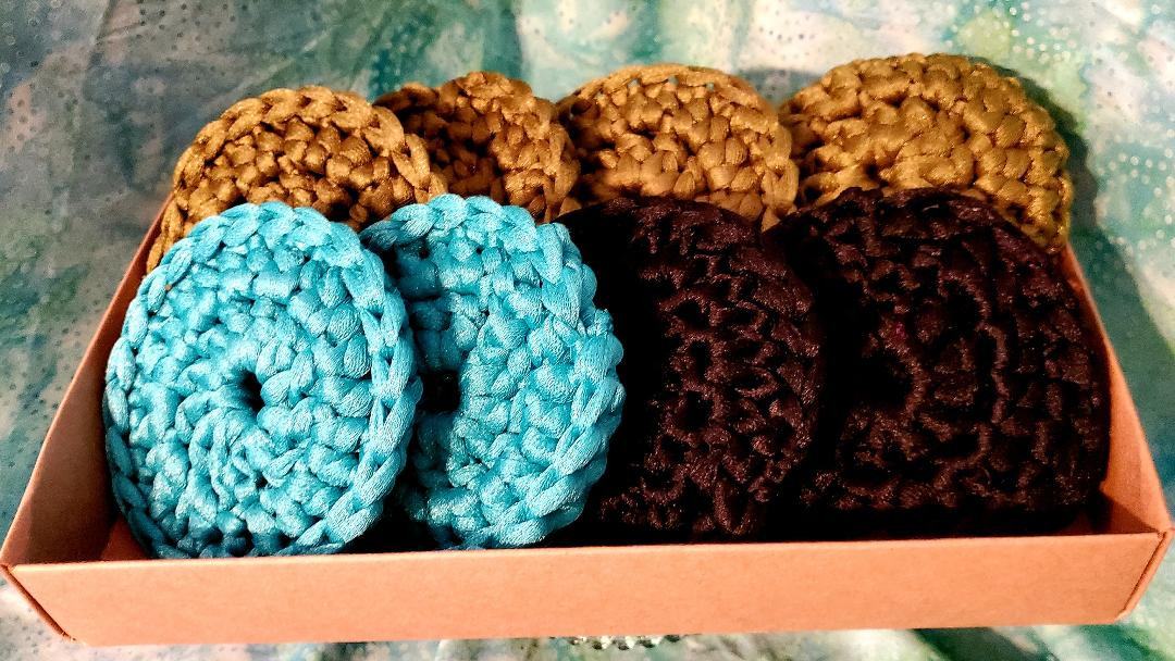 Scrubbie Olive, Turquoise, Black