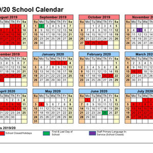 Updated School Calendar