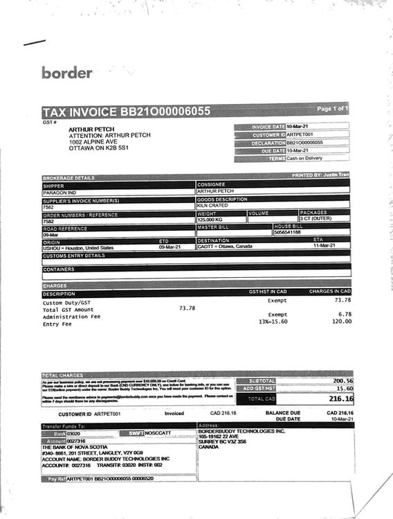 Brokerage fee.