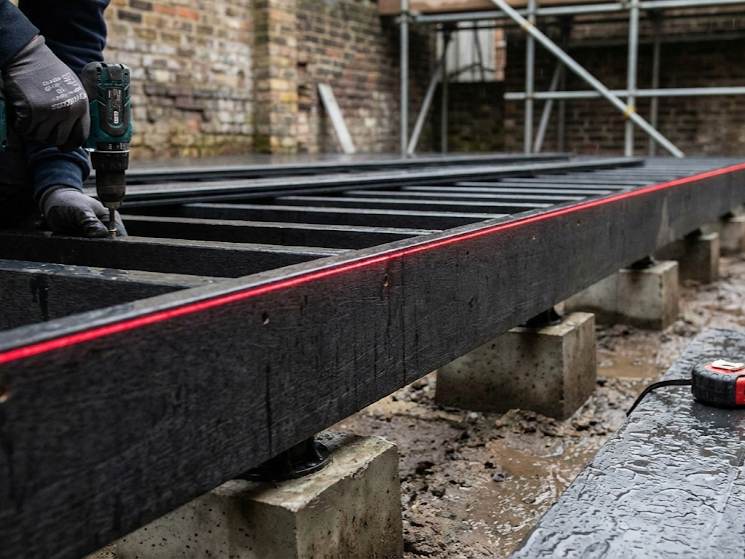 Technical cross-section demonstrating composite sub-base.