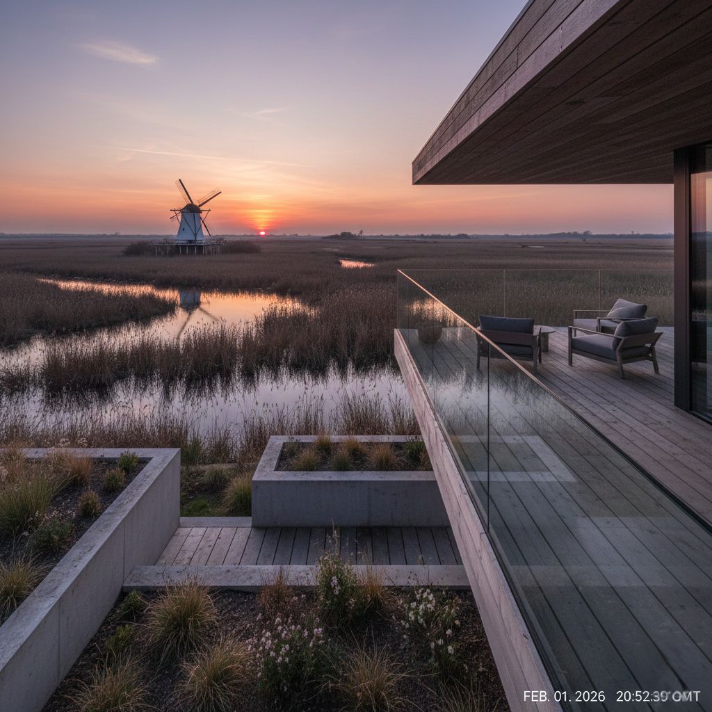 Professional Norfolk Broads Landscaping integration showcasing Aqueous Resilience.