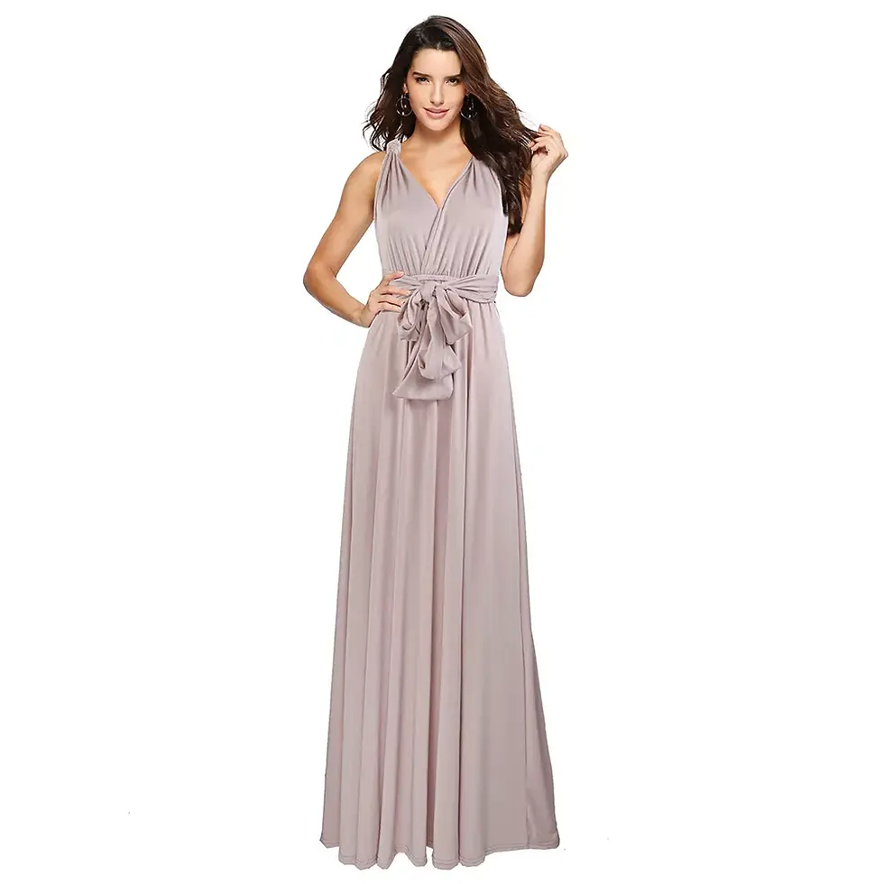 Миниатюра: Vestido longo feminino vermelho Wrap Conversível Boho Maxi Club