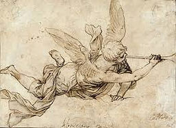 drawing of an angle and a flared trumpet