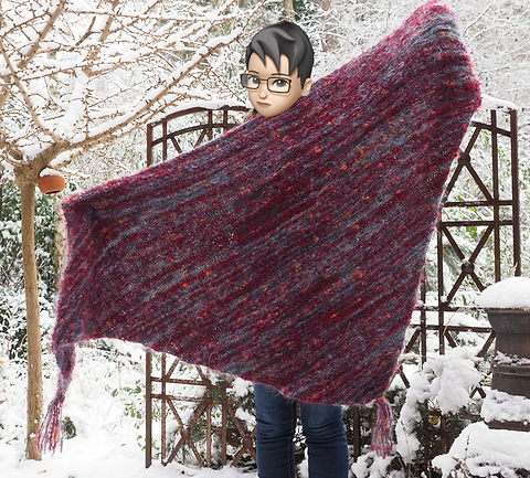 Dickes Dreieckstuch aus Mohair