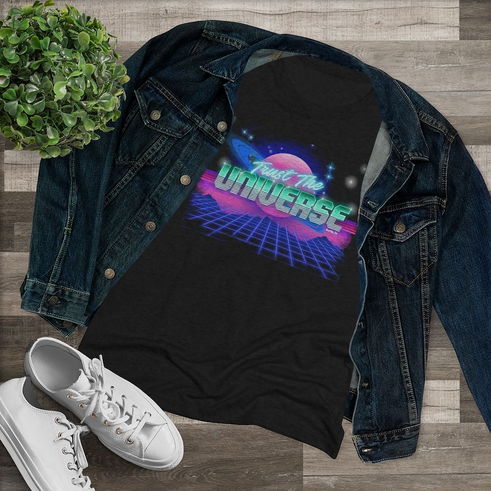 Thumbnail: Trust The Universe - Womens- Super Soft Retro Vintage Style Tee