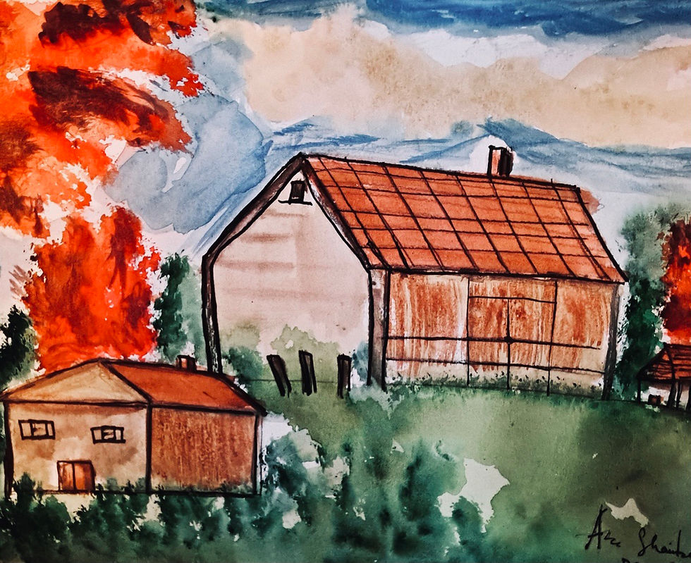 Thumbnail: Red Trees and Barns
