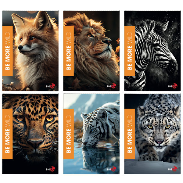 Maxiquaderno Be More Wild - A4 - 1 rigo c/margine - 36+2 fogli - 100gr - BM - immagine principale