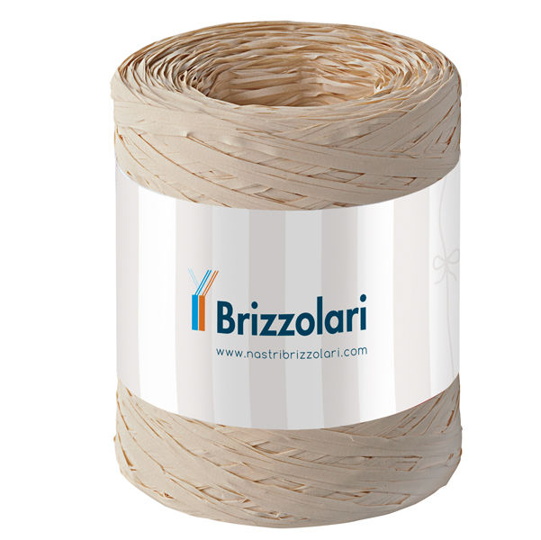Nastro Rafia sintetica - naturale 40 - 5mmx200mt - Brizzolari - immagine principale
