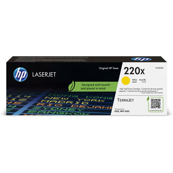 Hp - Toner originale LaserJet HP 220X - Giallo - W2202X - 5.500 pag - immagine principale