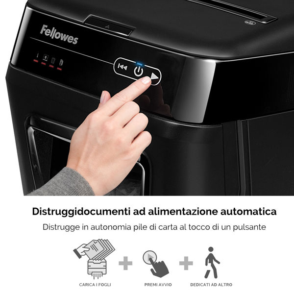 Miniatura: Distruggidocumenti AutoMax 200C - a frammenti - 32L - Fellowes - immagine 3