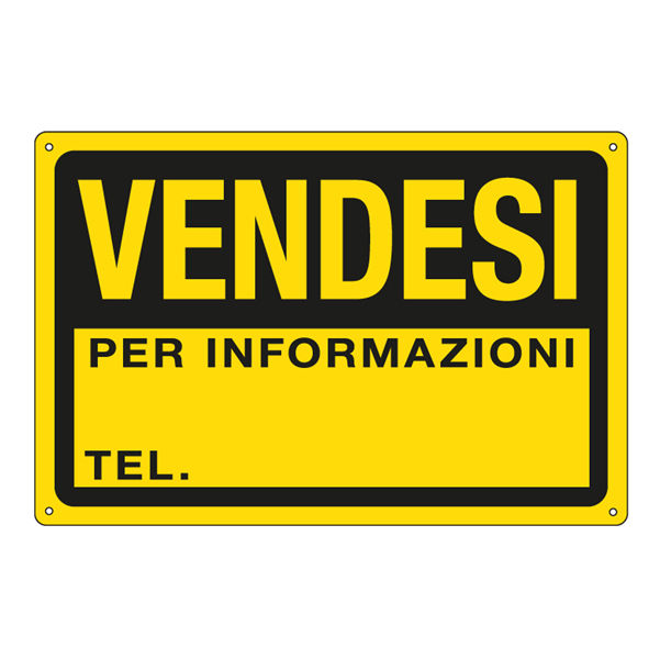 Cartello segnalatore - 30x20 cm - VENDESI - PPL - Cartelli Segnalatori - immagine principale