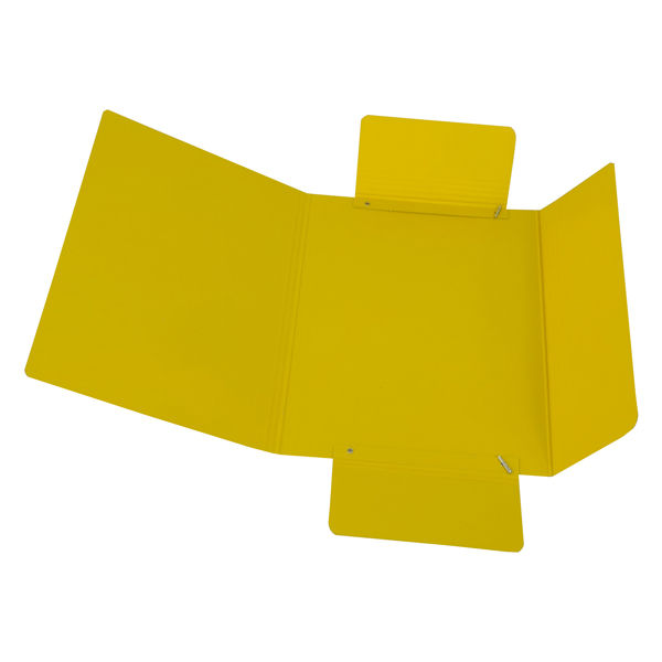 Cartella 3 lembi con elastico - A4 - dorso variabile - presspan - giallo - immagine principale