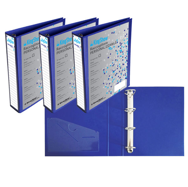 Raccoglitore personalizzabile KingShow - 22 x 30 cm - 4 anelli a D 40 mm - immagine principale