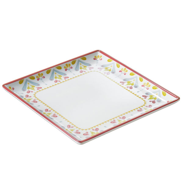 Piatto quadrato Linea Corfù - 17 x 17 x 2 cm - melamina - Leone - immagine principale