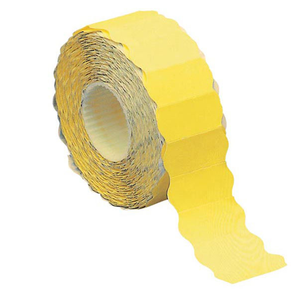 Etichetta a onda - permanente - 26x12 mm - giallo fluo - Markin - rotolo da - immagine principale