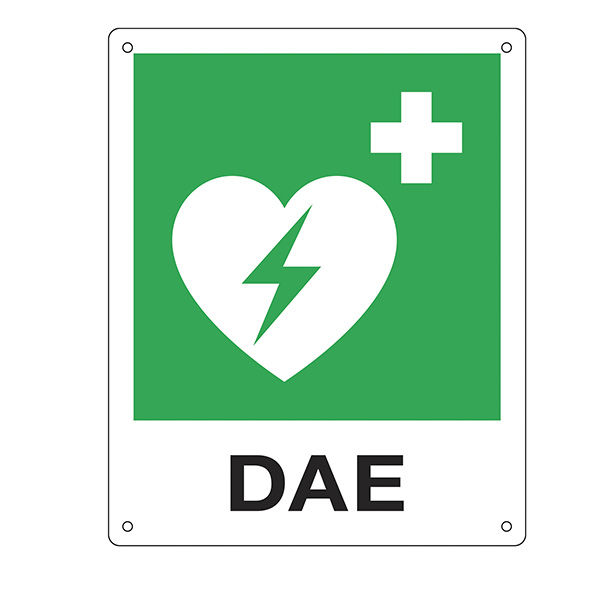 Cartello da muro - DAE - per defibrillatore - 25 x 31 cm - Cartelli segnalatori - immagine principale