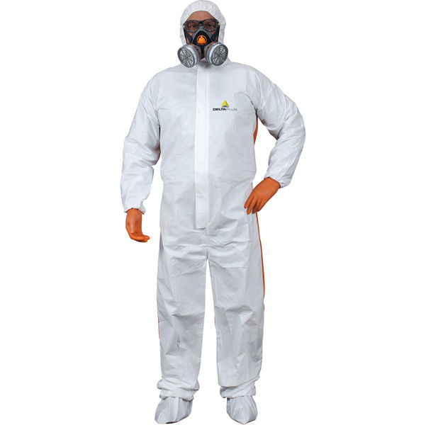 Tuta di protezione da rischio chimico DT125 - monouso - taglia XL - PP/PE - immagine principale