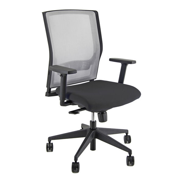 Poltrona semidirezionale X2 - con braccioli regolabili - nero/grigio - Unisit - immagine principale