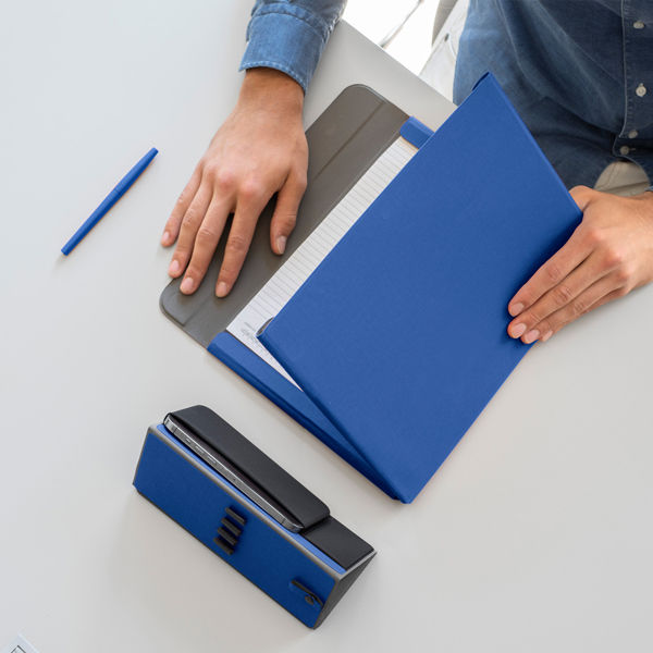 Miniatura: Portablocco Meet - con alette magnetiche - 31 x 25 x 1,4 cm - blu - In Tempo - immagine 3