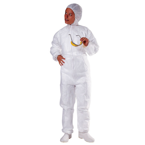 Tuta con cappuccio - monouso - PPL non tessuto - taglia XL - bianco - Deltaplus - immagine principale