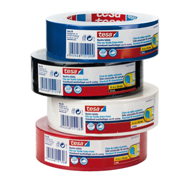 Nastro adesivo telato - 38 mm x 25 m - tela plastificata - blu - Tesa - immagine principale