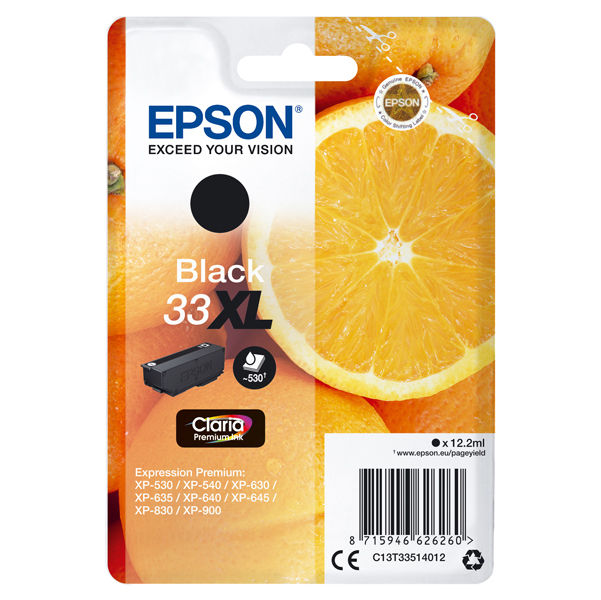 Epson - Cartuccia ink - 33XL - Nero - C13T33514012 - 12,2ml - immagine principale