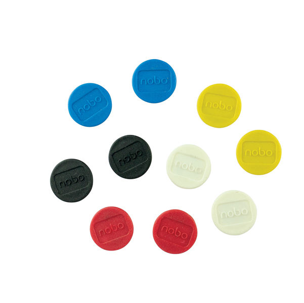 Magneti - diametro 1,3 cm - colori assortiti - Nobo - conf. 10 pezzi - immagine principale