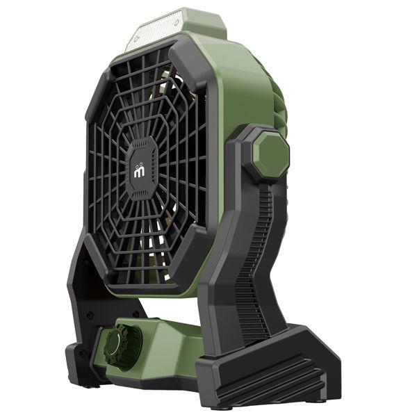 Miniatura: Ventilatore portatile - da campeggio - con luce LED - diametro 12 cm - 25,5 x - immagine 3