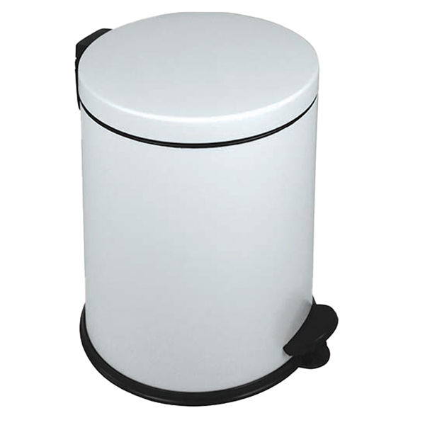 Pattumiera a pedale New Bin Basic - 12 L - metallo verniciato - bianco - Medial - immagine principale