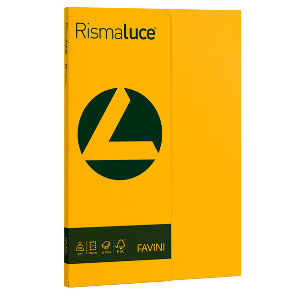 Carta Rismaluce Small - A4 - 200 gr - giallo oro 52 - Favini - conf. 50 fogli - immagine principale