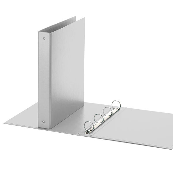 Raccoglitore Europa - 22 x 30 cm - 4 anelli tondi 30 mm - dorso 4 cm - grigio - immagine principale