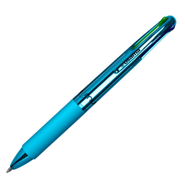 Miniatura: Penna a sfera scatto multifunzione 4 Multi Color - Cromo - colori assortiti - immagine 4